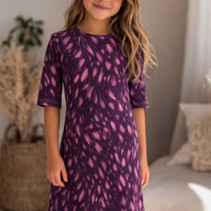 Accueil maillot tsniout enfant mauve et rose