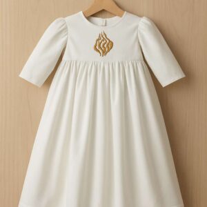 Accueil 🕊 robe de circoncision 100 % coton – broderie flamme or ou argent