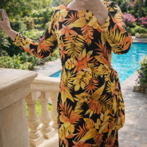 maillot tsniout enfant vert motif