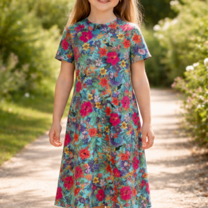 maillot tsniout enfant framboise pompon